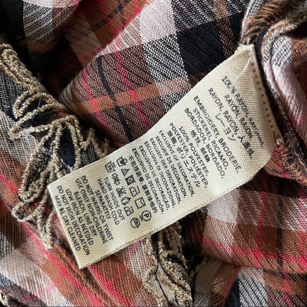 Free People plaid western sequin shirt - Picture 6 of 7